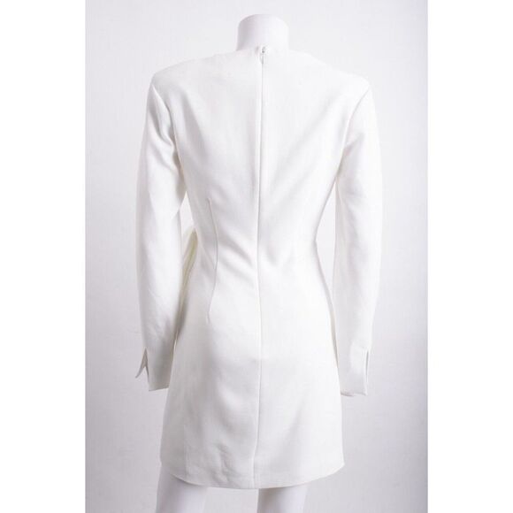 Cinq a Sept Womens Sierra Dress Wrap Mini White Long Sleeve V Neck US 4 NWT - Picture 5 of 6